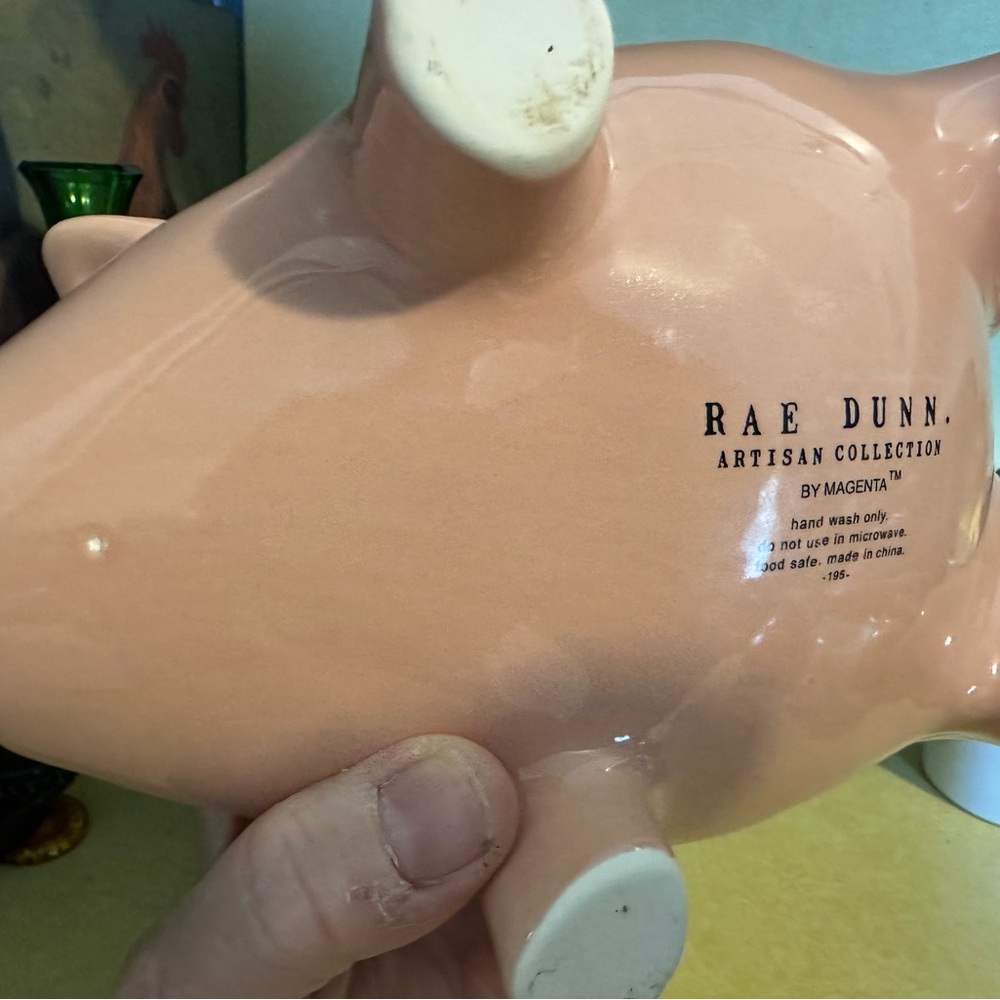Rae Dunn Pink Ceramic Pig Container - Picture 8 of 8
